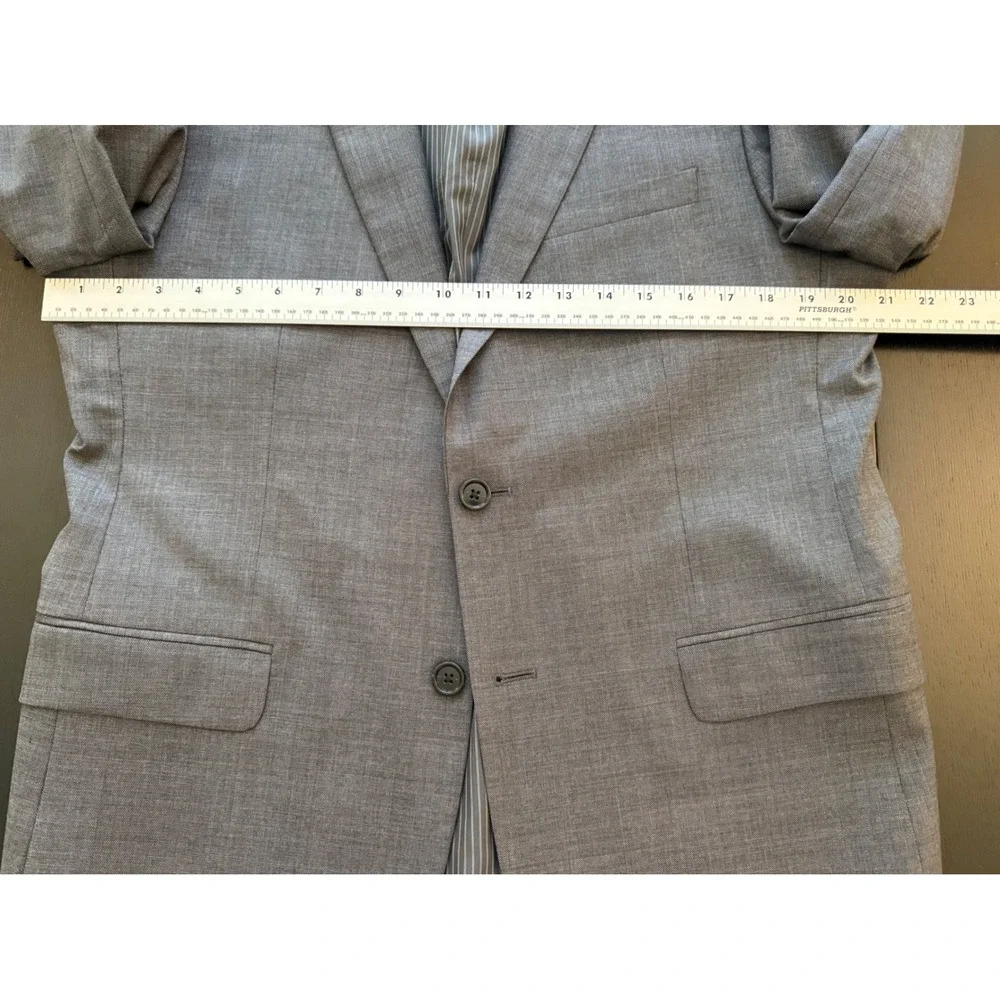 Banana Republic Slim Fit Blazer Mens 42R Gray‎ Marzotto Wool Sport Coat Jacket